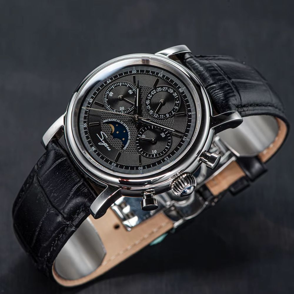 Sugess Chrono Master Moon Black