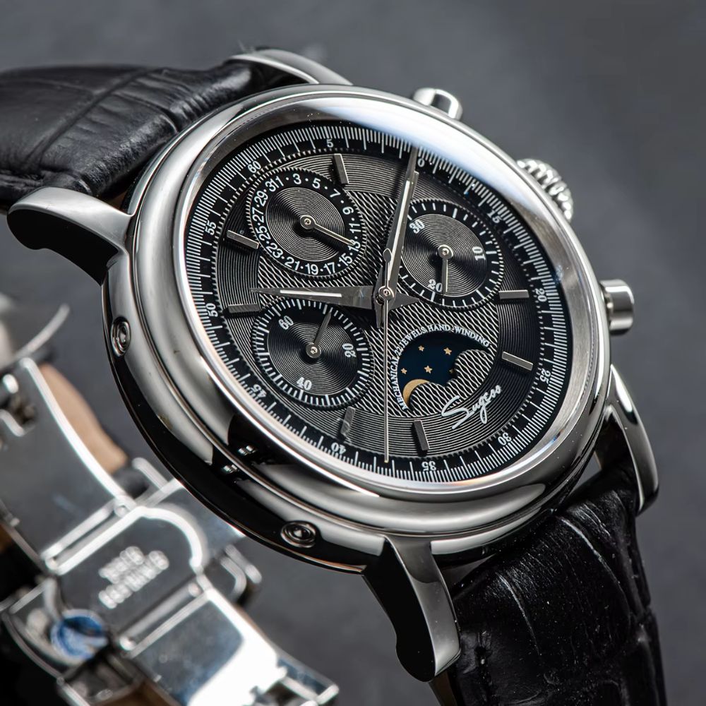 Sugess Chrono Master Moon Black