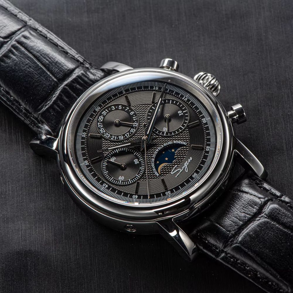 Sugess Chrono Master Moon Black
