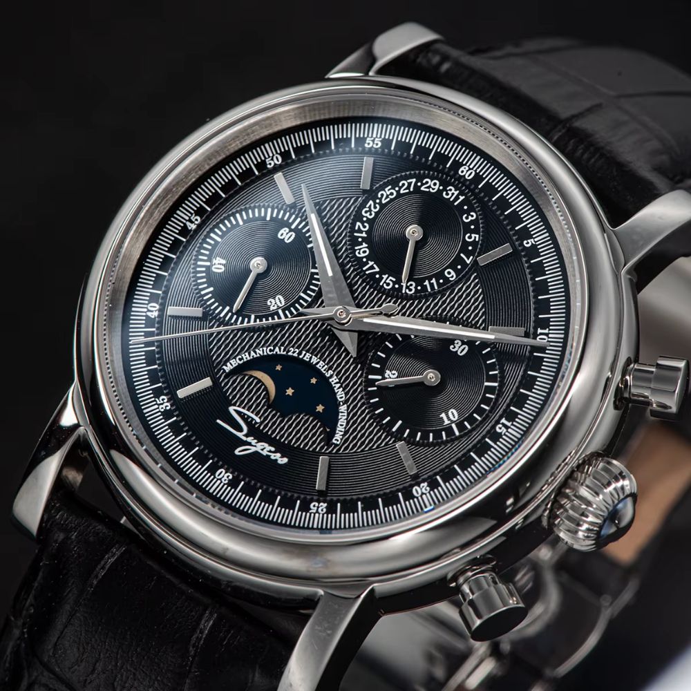 Sugess Chrono Master Moon Black