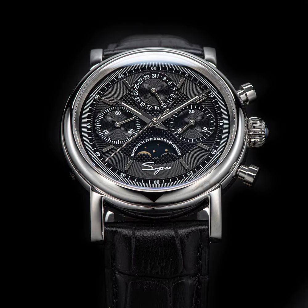 Sugess Chrono Master Moon Black